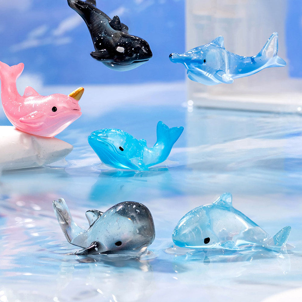Marine Aquarium Design - Minik Reçine Okyanus Hayvanları Dekorasyonu: Balinalar,