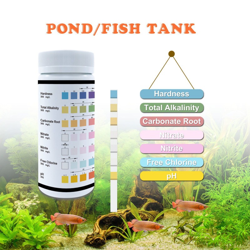 Marine Aquarium Test Kit - 7'si 1 arada Akvaryum Test Şeritleri