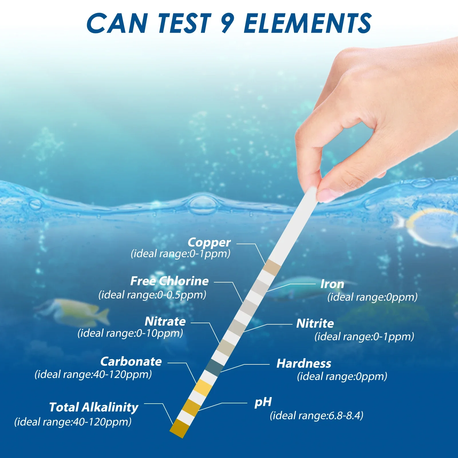 100 Adet 9-IN-1 Akvaryum Testi - Marine Aquarium Test Kit incelemesi ve fiyatı