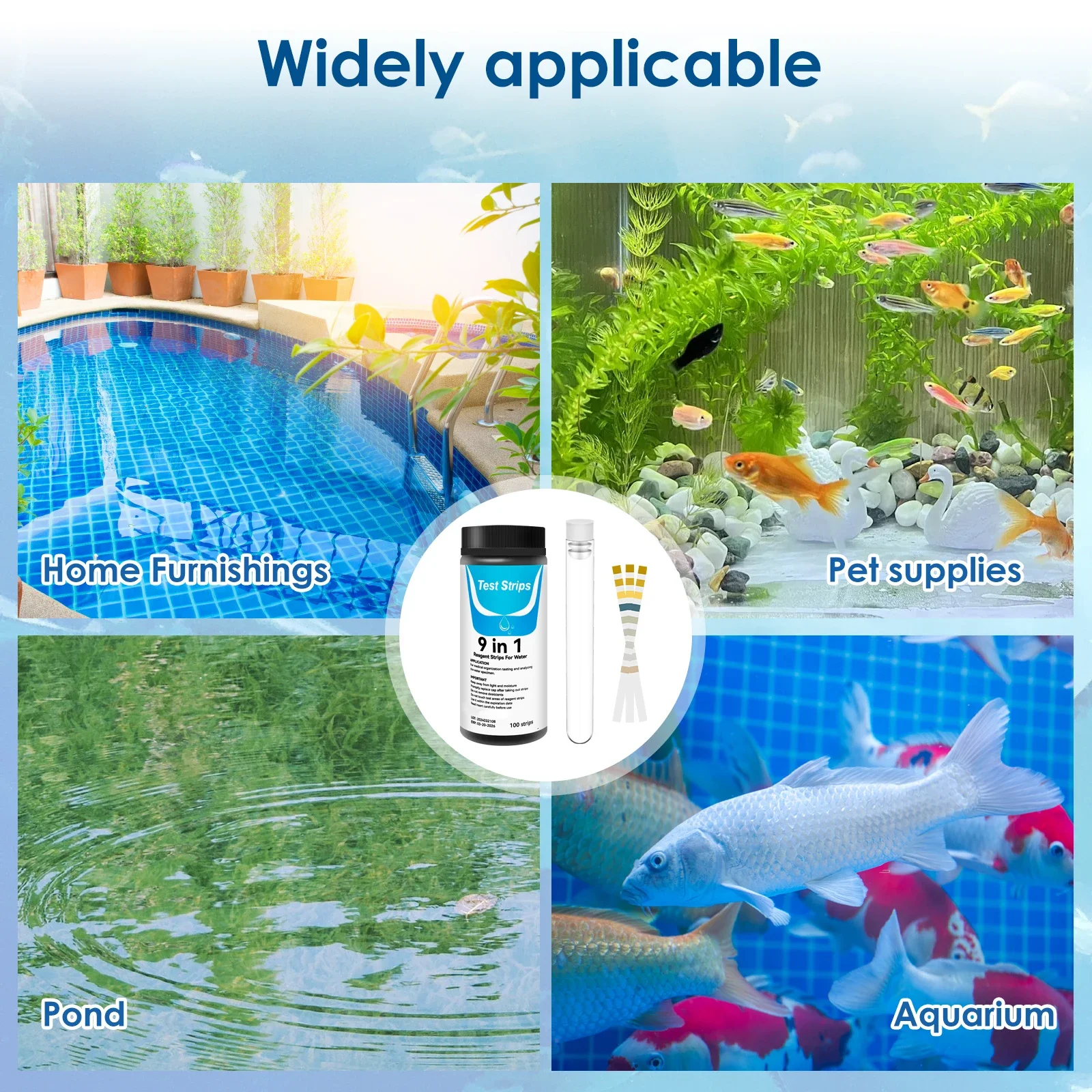 100 Adet 9-IN-1 Akvaryum Testi - Marine Aquarium Test Kit incelemesi ve fiyatı